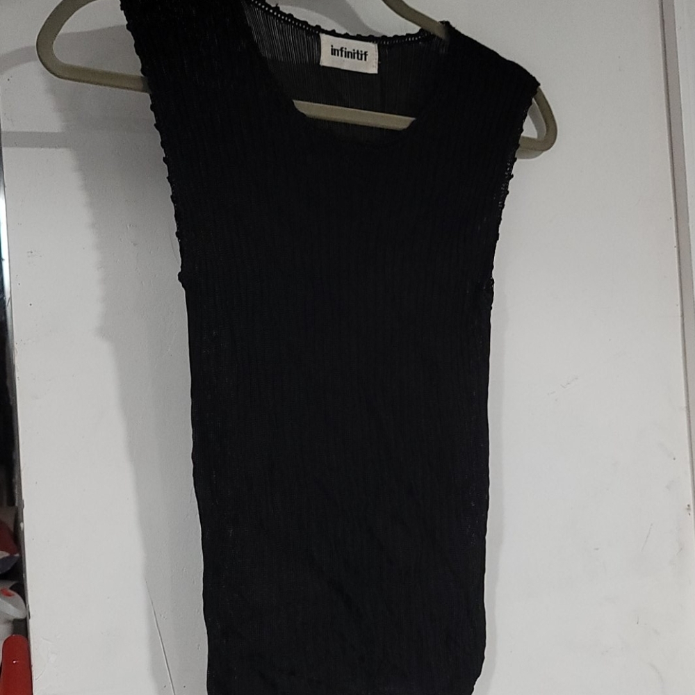 Infinitif 90s Style Semi Sheer Blouse